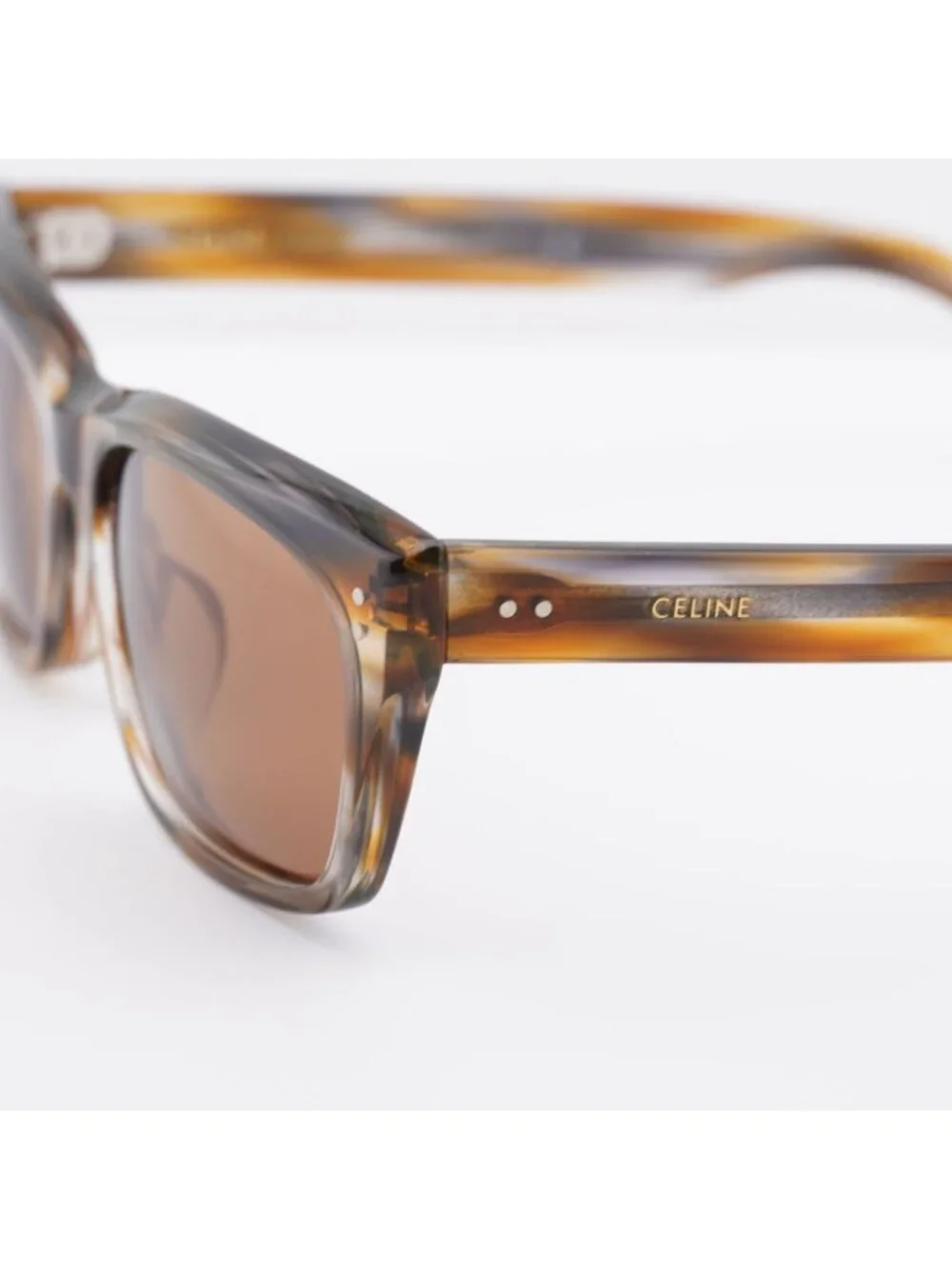 Celine CL40060F 55J Square Sunglasses - Brown / Roviex